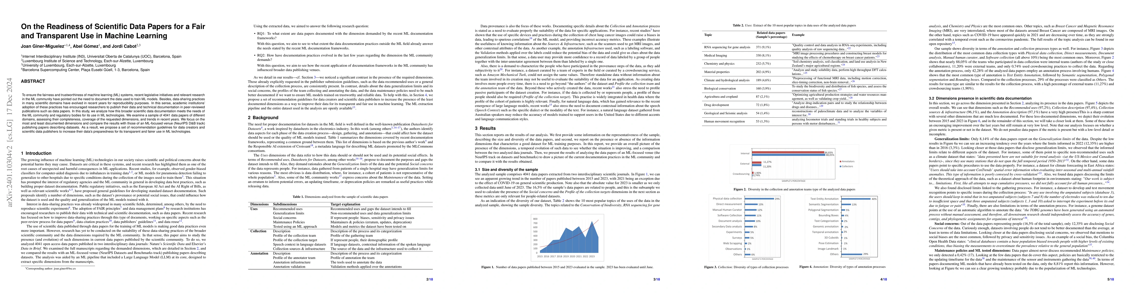 Thumbnail for On the Readiness of Scientific Data for a Fair and Transparent Use in
  Machine Learning