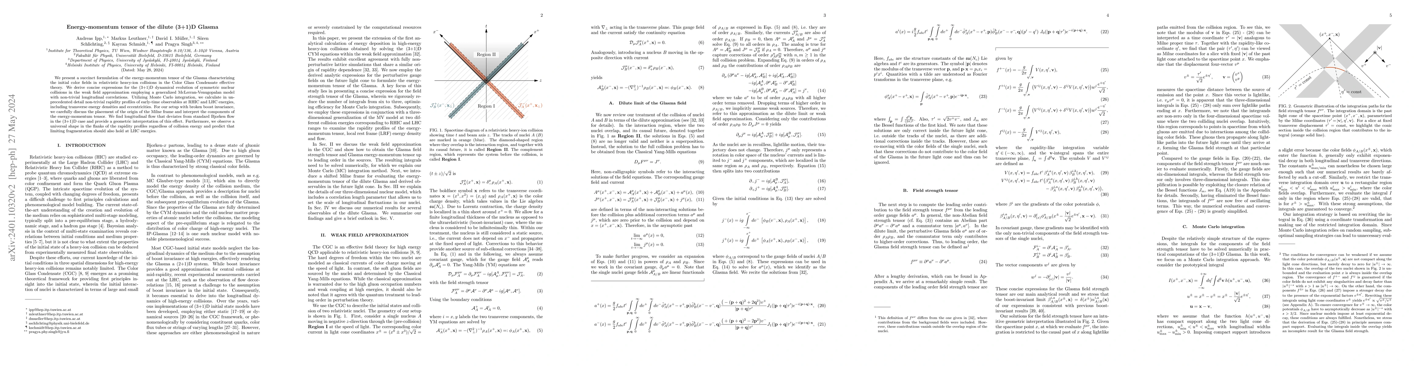 Thumbnail for Energy-momentum tensor of the dilute (3+1)D Glasma