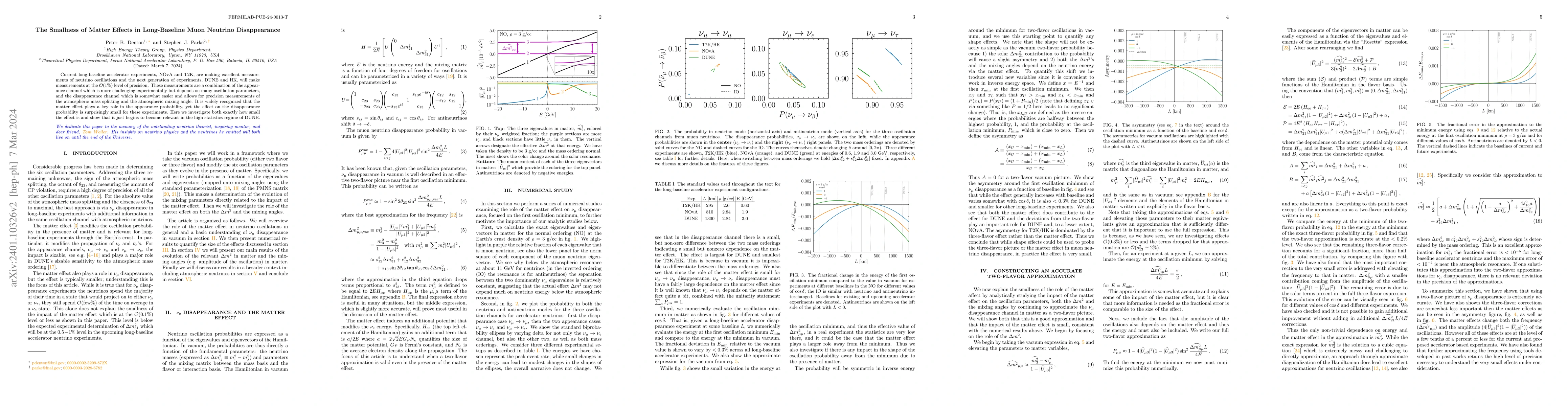 Thumbnail for The Smallness of Matter Effects in Long-Baseline Muon Neutrino
  Disappearance