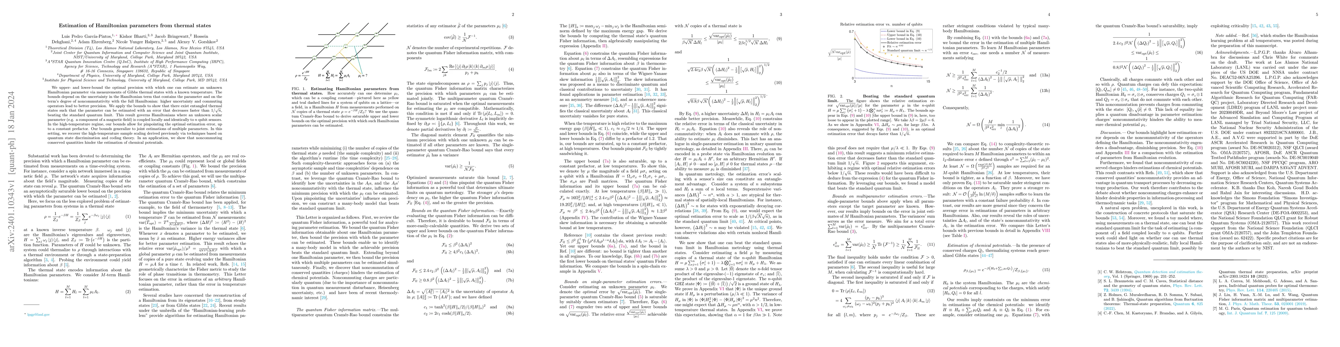 Thumbnail for Estimation of Hamiltonian parameters from thermal states