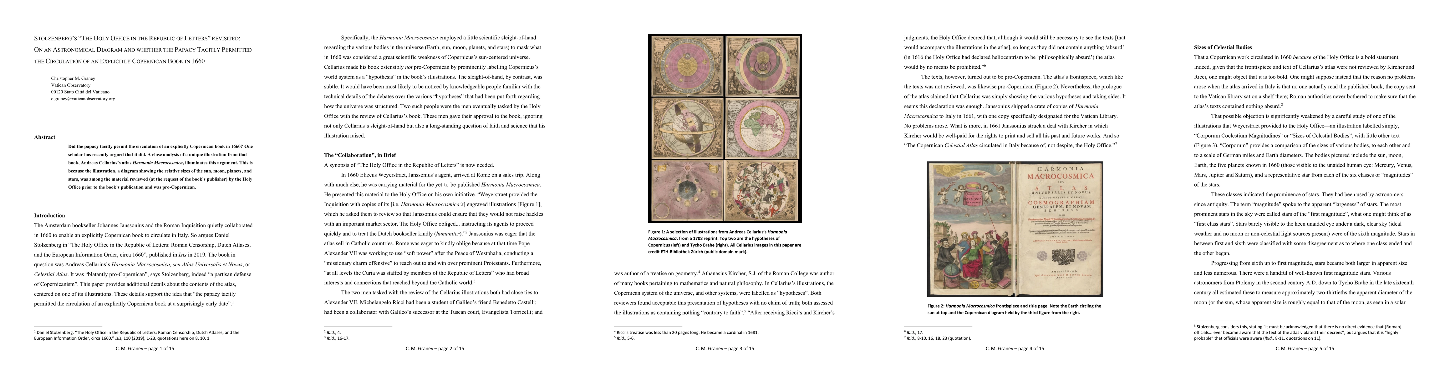 Thumbnail for Stolzenberg's "The Holy Office in The Republic of Letters" Revisited: On
  an Astronomical Diagram and Whether the Papacy Tacitly Permitted the
  Circulation of an Explicitly Copernican Book in 1660