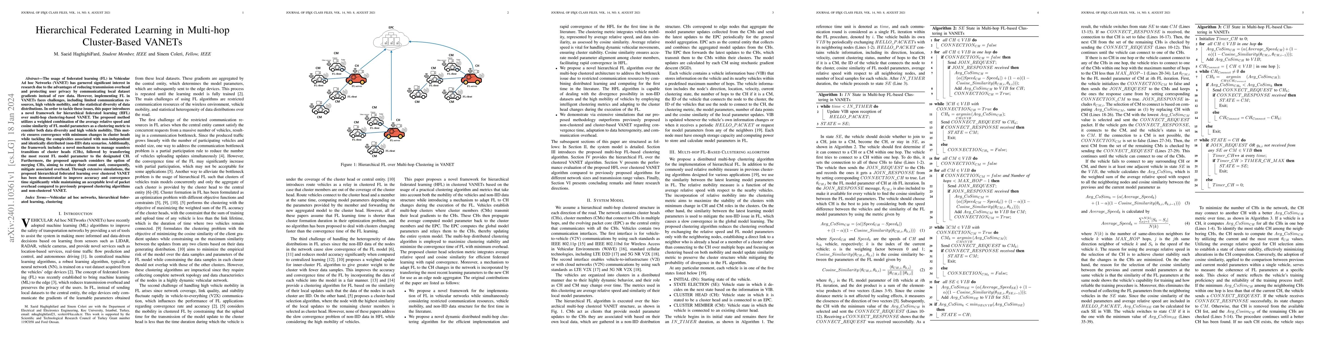 Thumbnail for Hierarchical Federated Learning in Multi-hop Cluster-Based VANETs