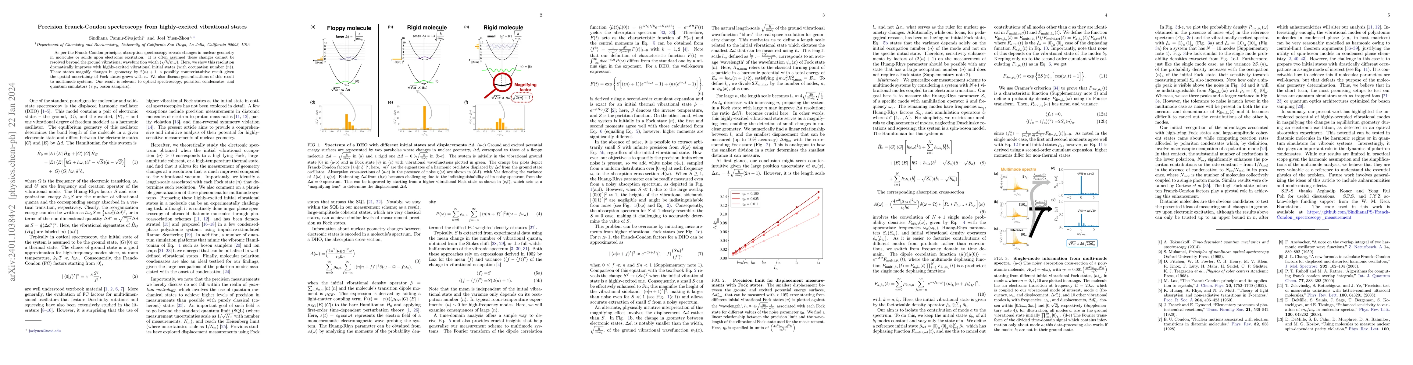 Thumbnail for Precision Franck-Condon spectroscopy from highly-excited vibrational
  states