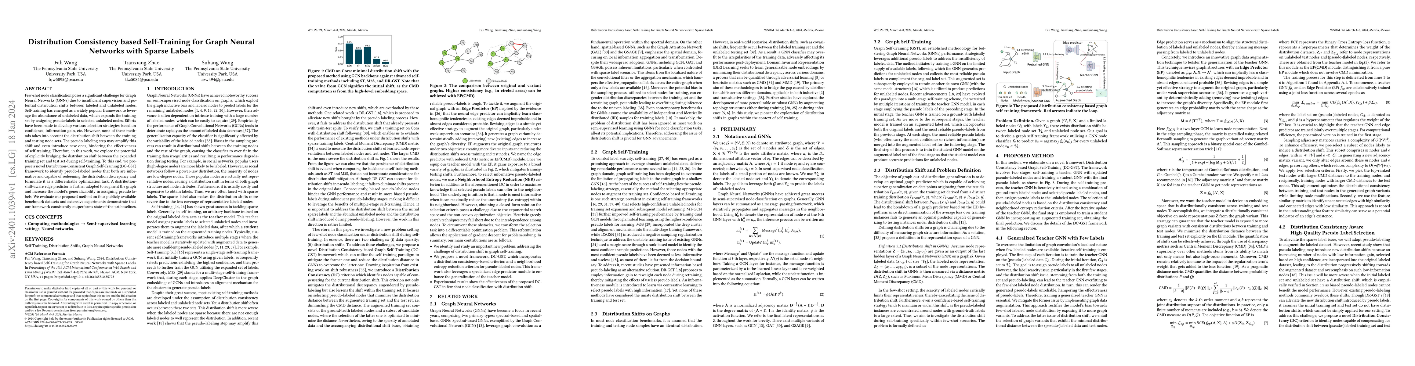 Thumbnail for Distribution Consistency based Self-Training for Graph Neural Networks
  with Sparse Labels