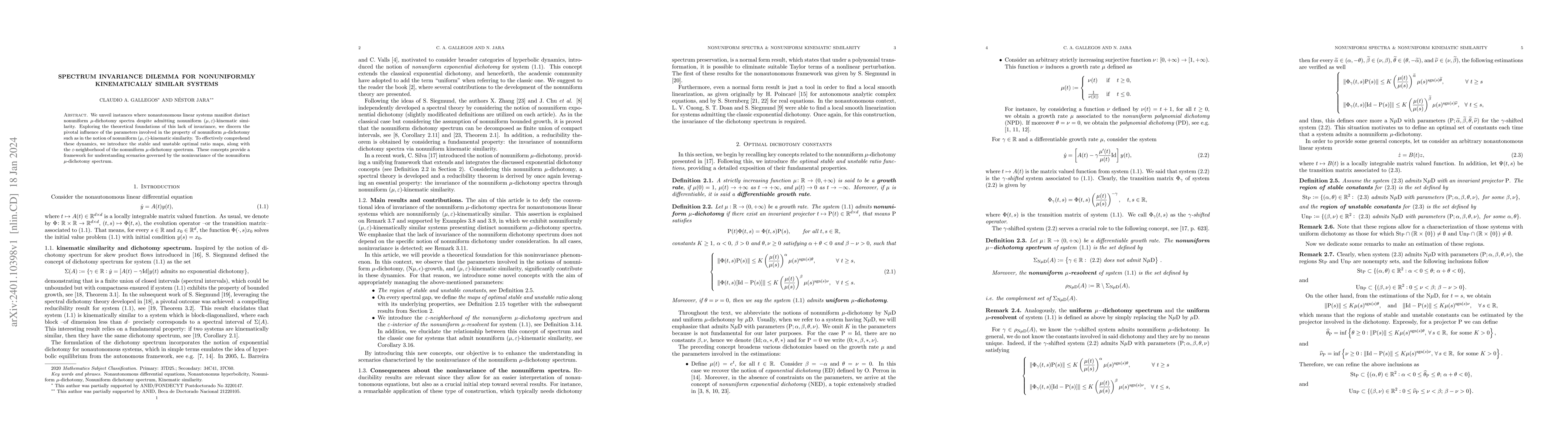 Thumbnail for Spectrum invariance dilemma for nonuniformly kinematically similar
  systems