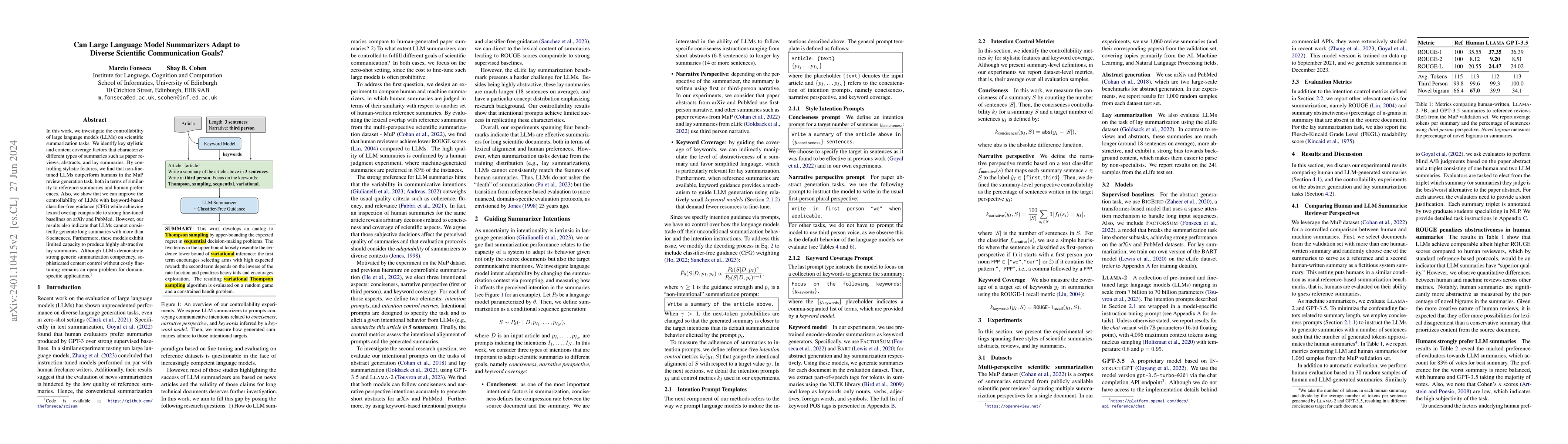 Thumbnail for Can Large Language Model Summarizers Adapt to Diverse Scientific
  Communication Goals?