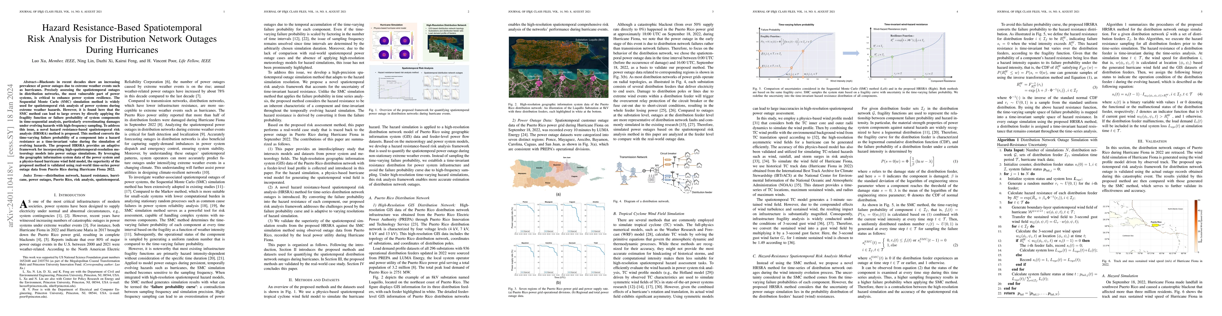 Thumbnail for Hazard resistance-based spatiotemporal risk analysis for distribution
  network outages during hurricanes
