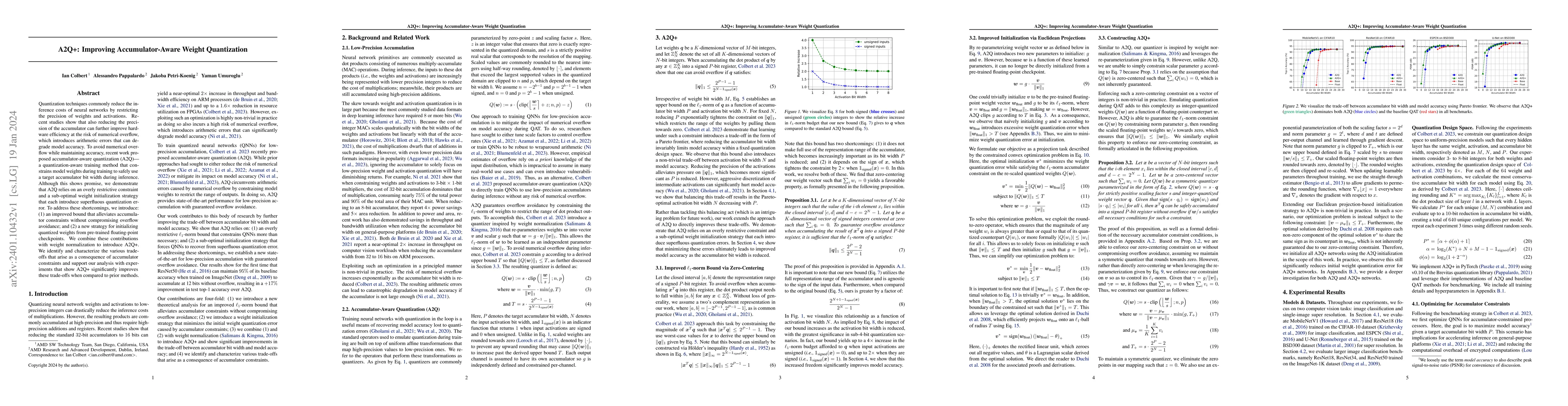 Thumbnail for A2Q+: Improving Accumulator-Aware Weight Quantization