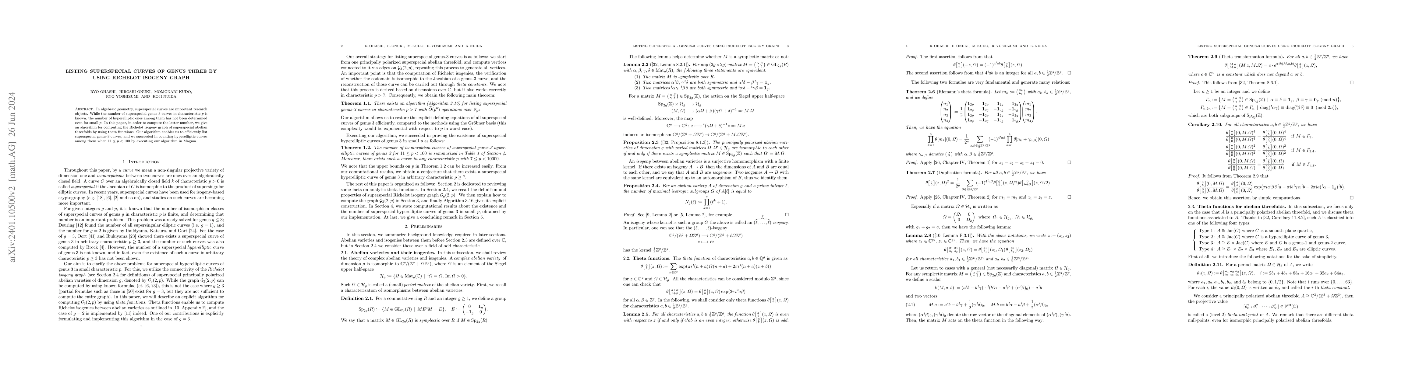 Thumbnail for Listing superspecial curves of genus three by using Richelot isogeny
  graph