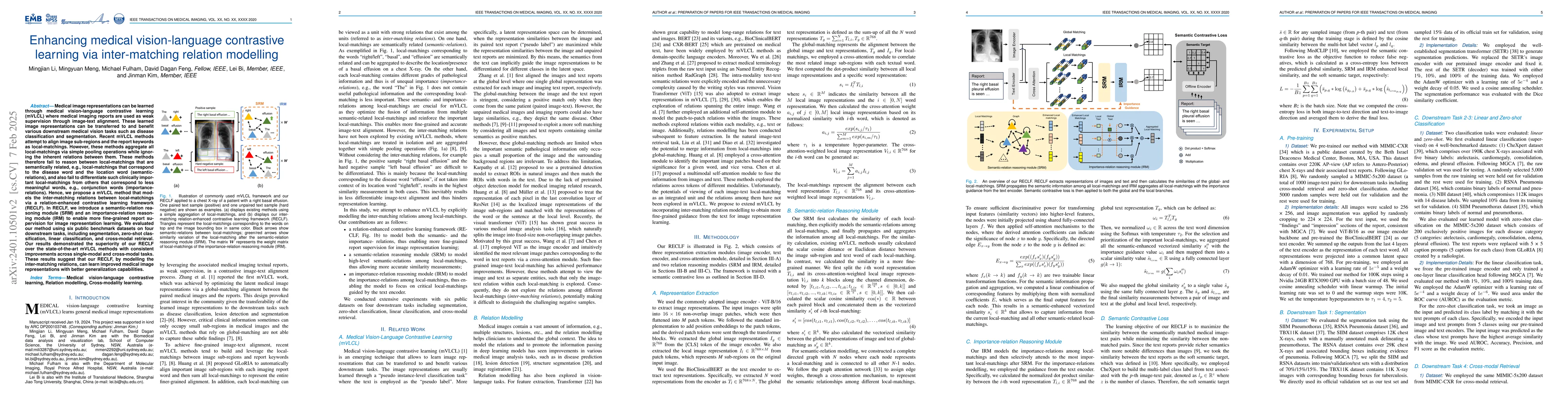 Thumbnail for Enhancing medical vision-language contrastive learning via
  inter-matching relation modelling