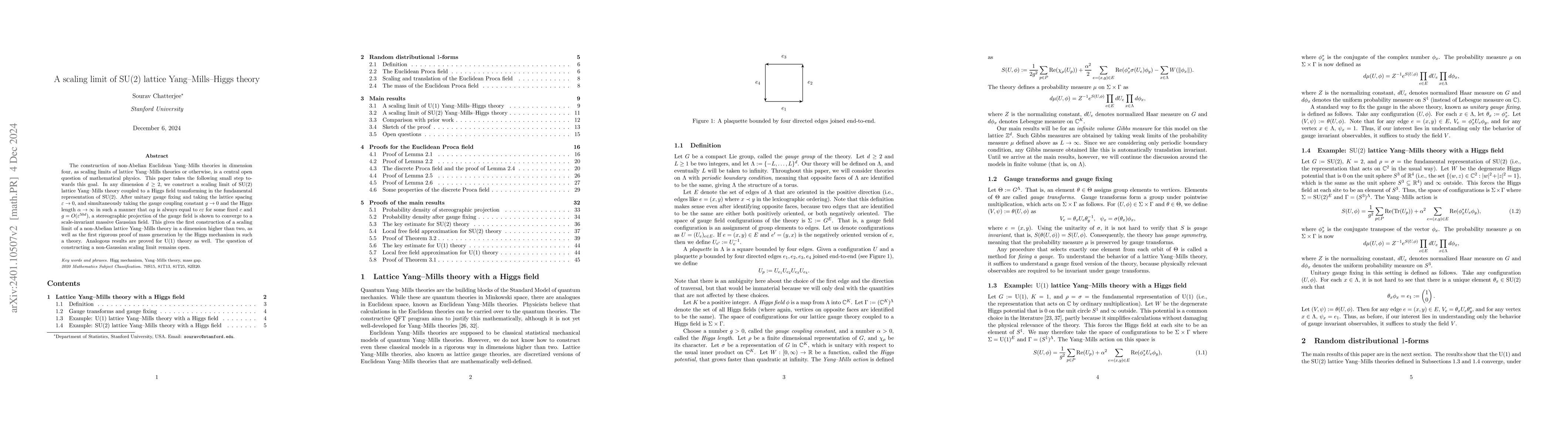 Thumbnail for A scaling limit of $\mathrm{SU}(2)$ lattice Yang-Mills-Higgs theory