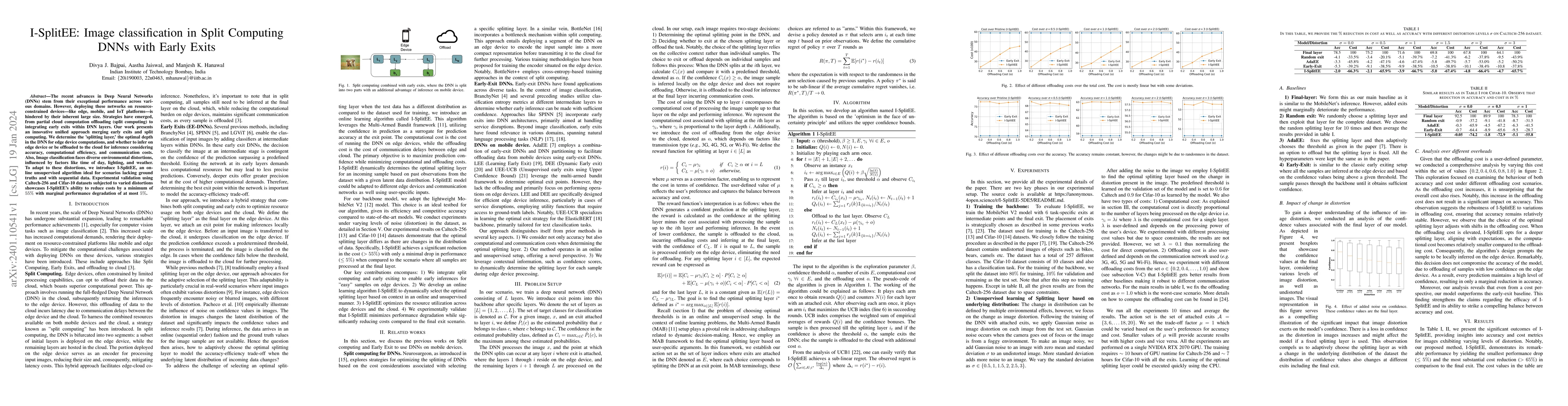 Thumbnail for I-SplitEE: Image classification in Split Computing DNNs with Early Exits