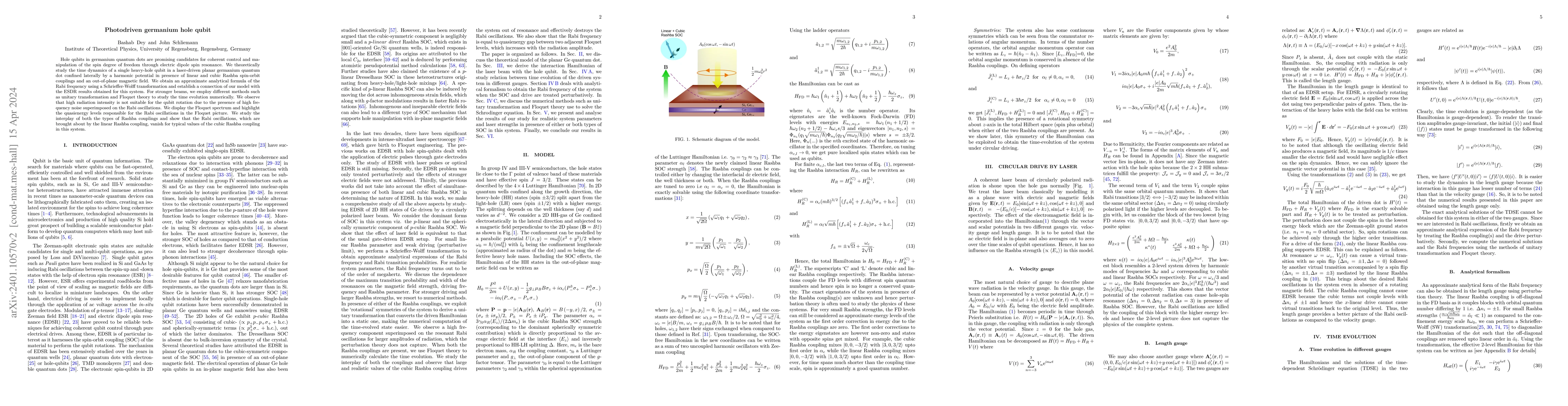 Thumbnail for Photodriven germanium hole qubit