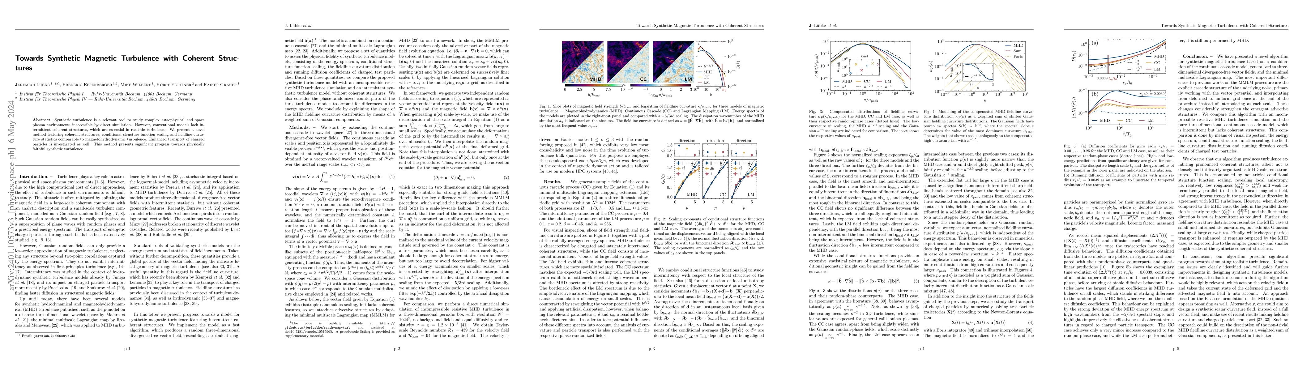 Thumbnail for Towards Synthetic Magnetic Turbulence with Coherent Structures