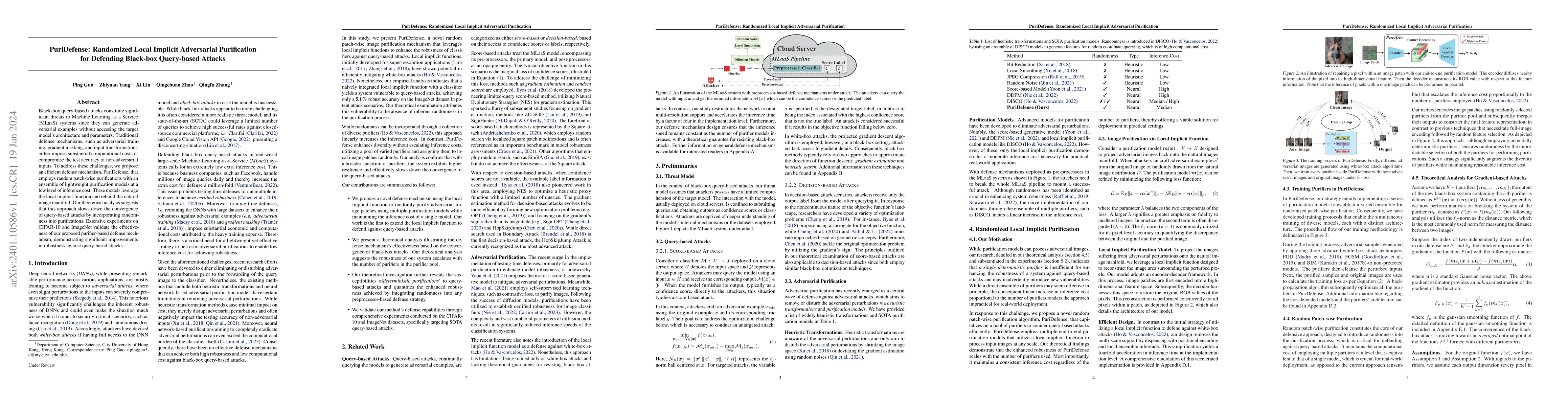 Thumbnail for PuriDefense: Randomized Local Implicit Adversarial Purification for
  Defending Black-box Query-based Attacks