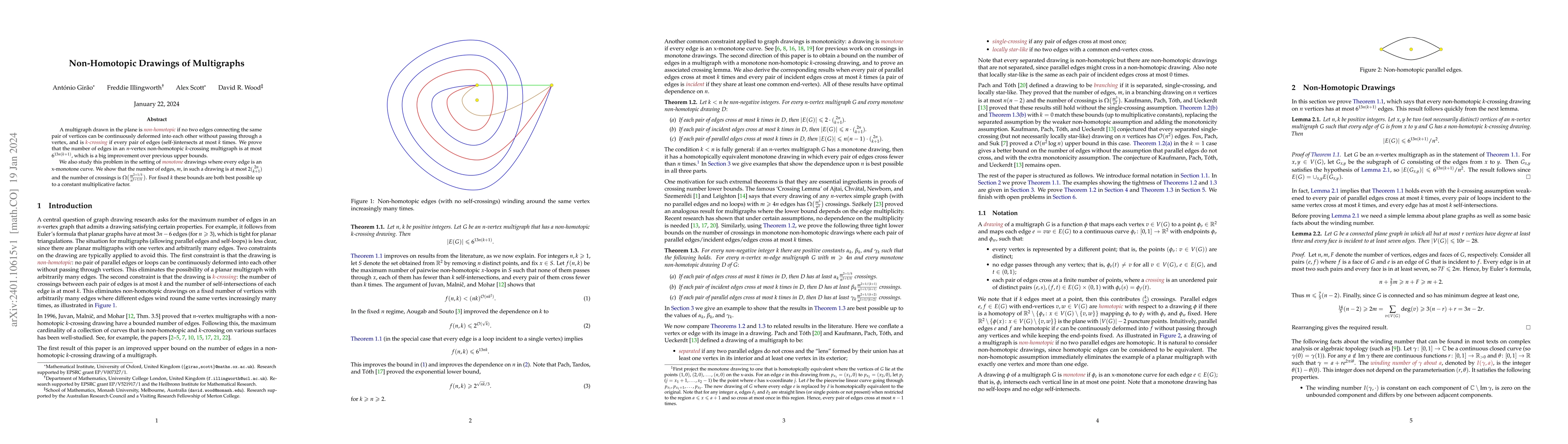 Thumbnail for Non-Homotopic Drawings of Multigraphs
