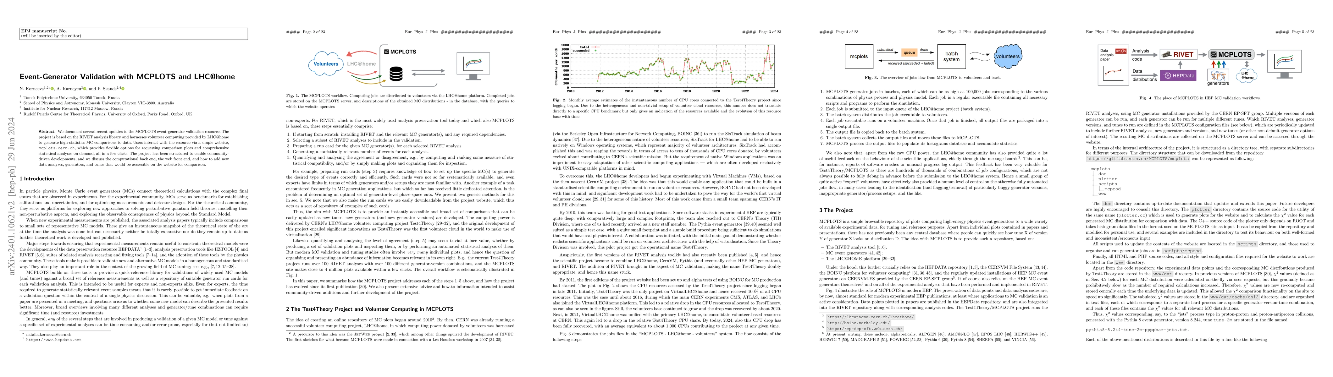 Thumbnail for Event-Generator Validation with MCPLOTS and LHC@home