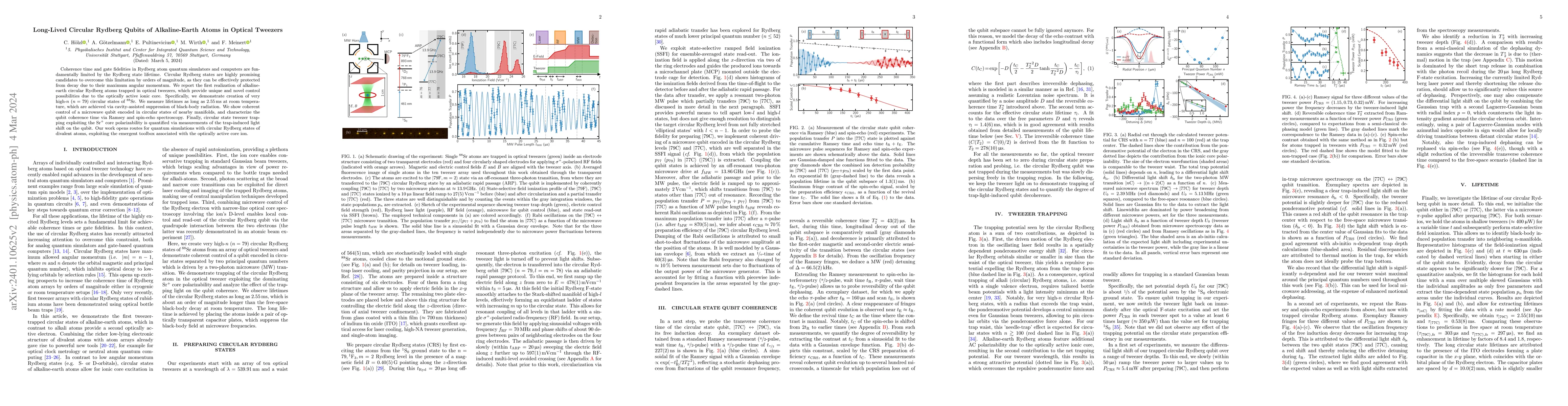 Thumbnail for Long-Lived Circular Rydberg Qubits of Alkaline-Earth Atoms in Optical
  Tweezers