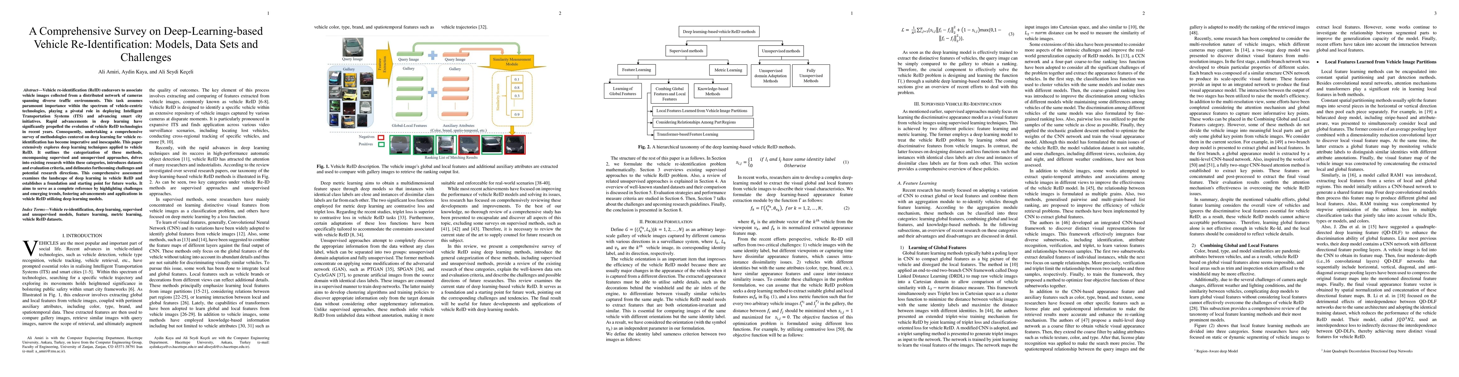 Thumbnail for A Comprehensive Survey on Deep-Learning-based Vehicle Re-Identification:
  Models, Data Sets and Challenges