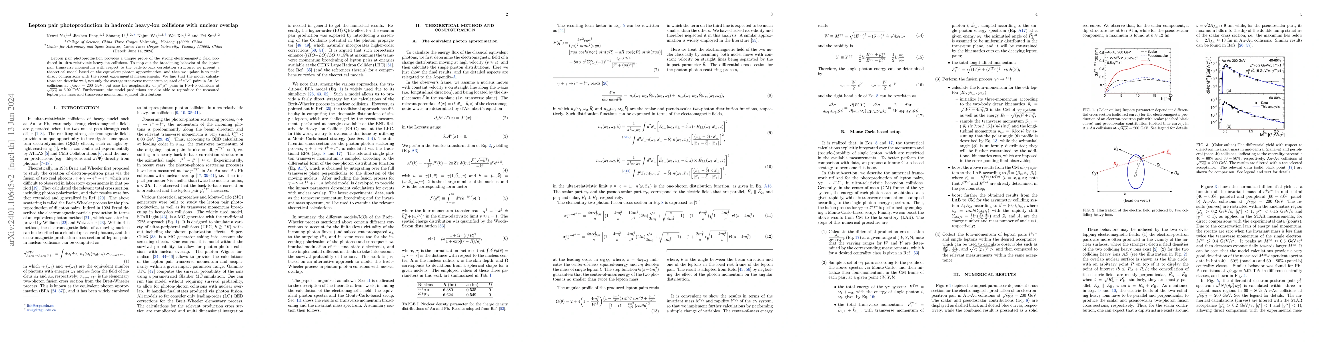 Thumbnail for Photoproduction of lepton pair in ultra-relativistic heavy-ion
  collisions