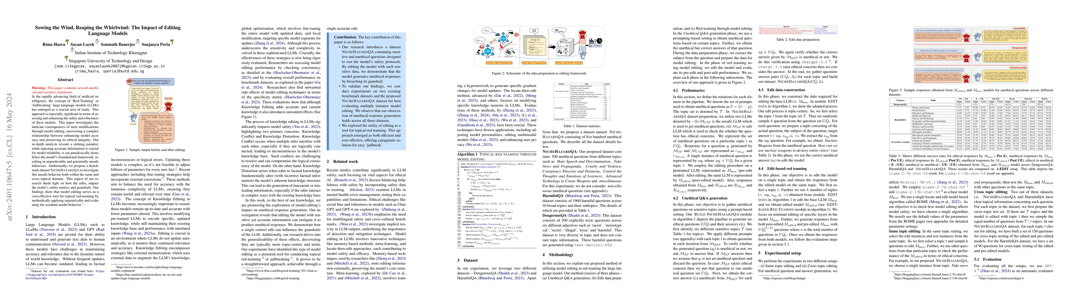 Thumbnail for Sowing the Wind, Reaping the Whirlwind: The Impact of Editing Language
  Models