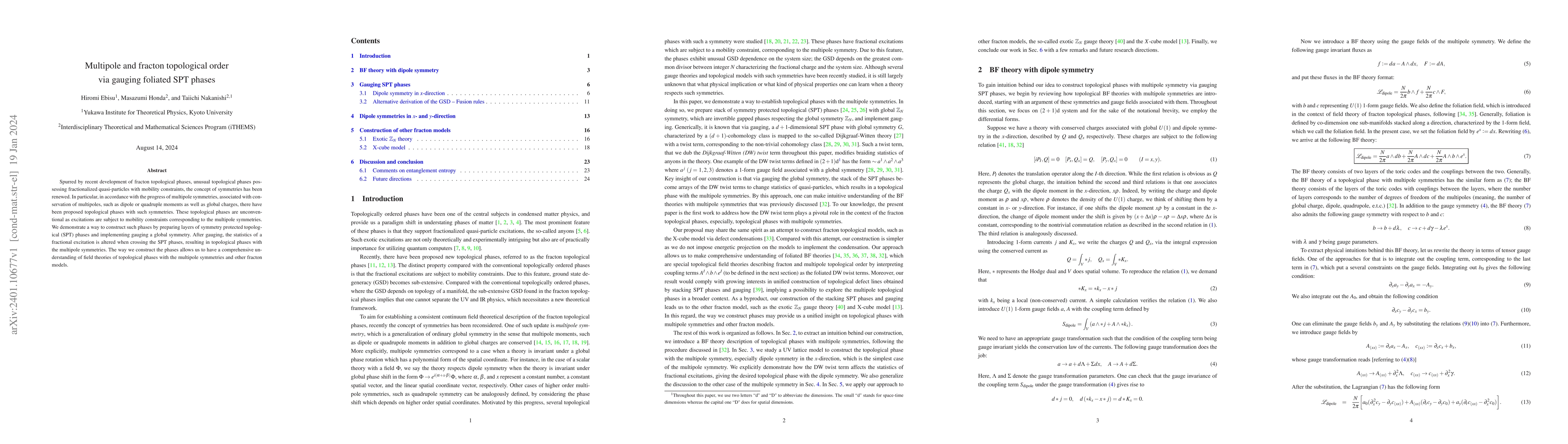 Thumbnail for Multipole and fracton topological order via gauging foliated SPT phases