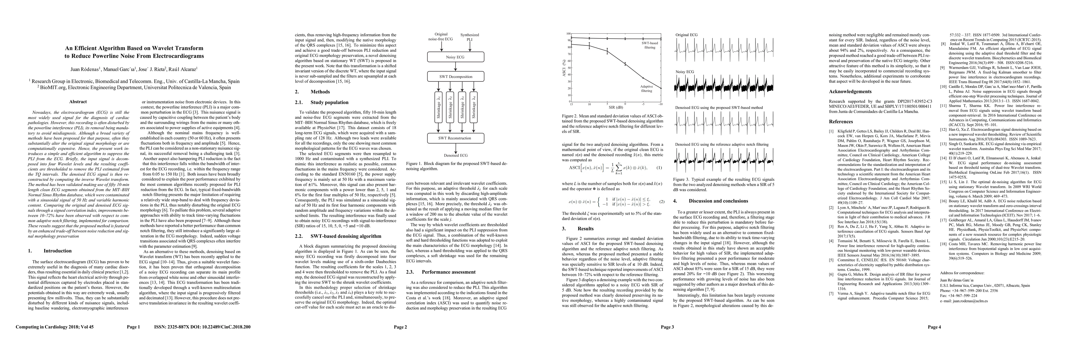 Thumbnail for An Efficient Algorithm Based on Wavelet Transform to Reduce Powerline
  Noise From Electrocardiograms