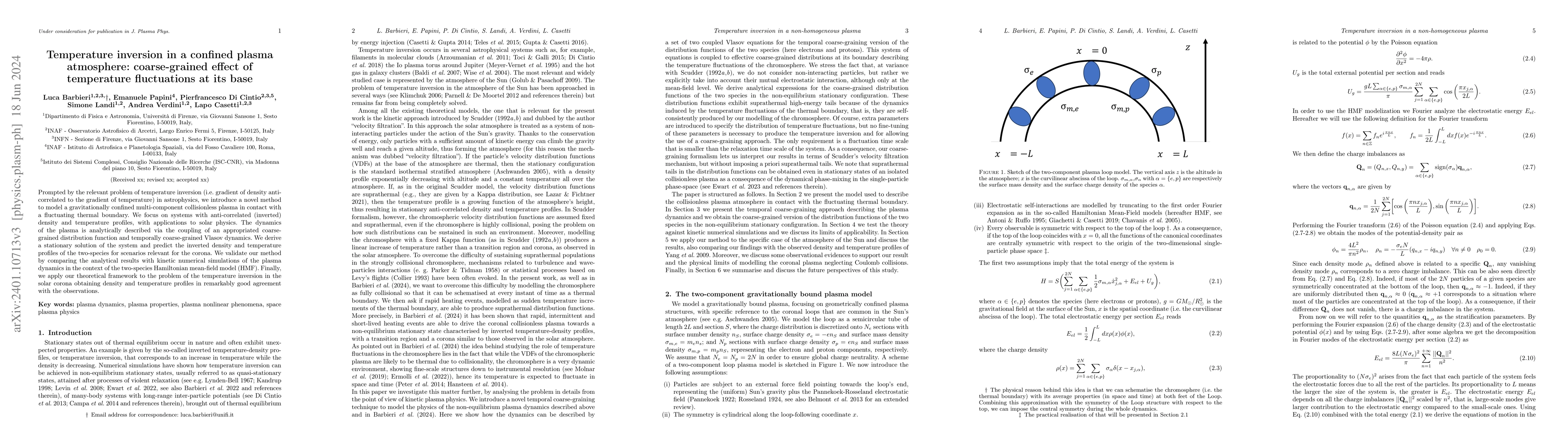 Thumbnail for Temperature inversion in a confined plasma atmosphere: coarse-grained
  effect of temperature fluctuations at its base