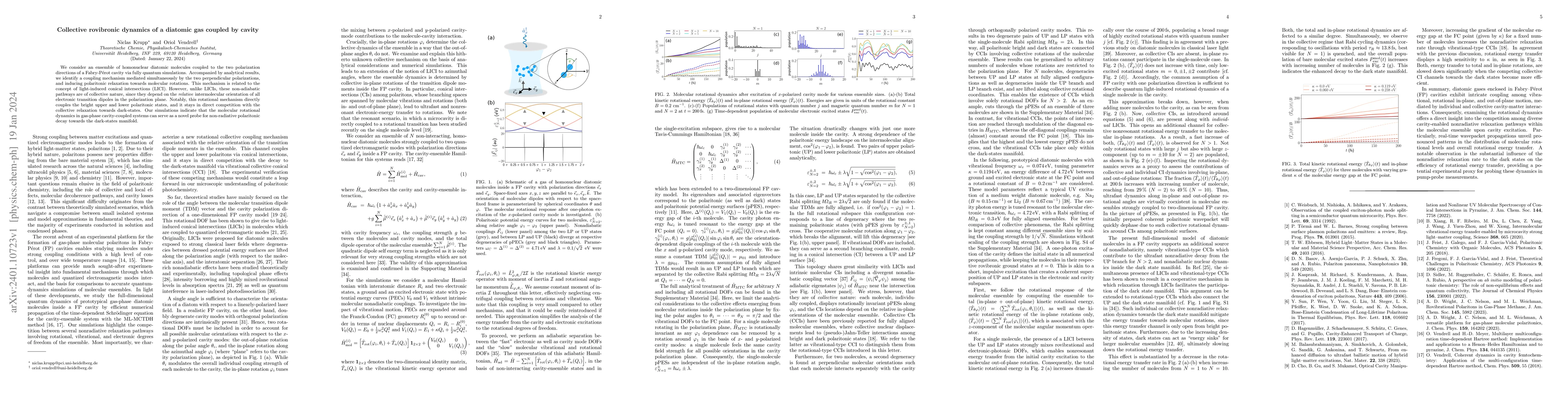 Thumbnail for Collective rovibronic dynamics of a diatomic gas coupled by cavity