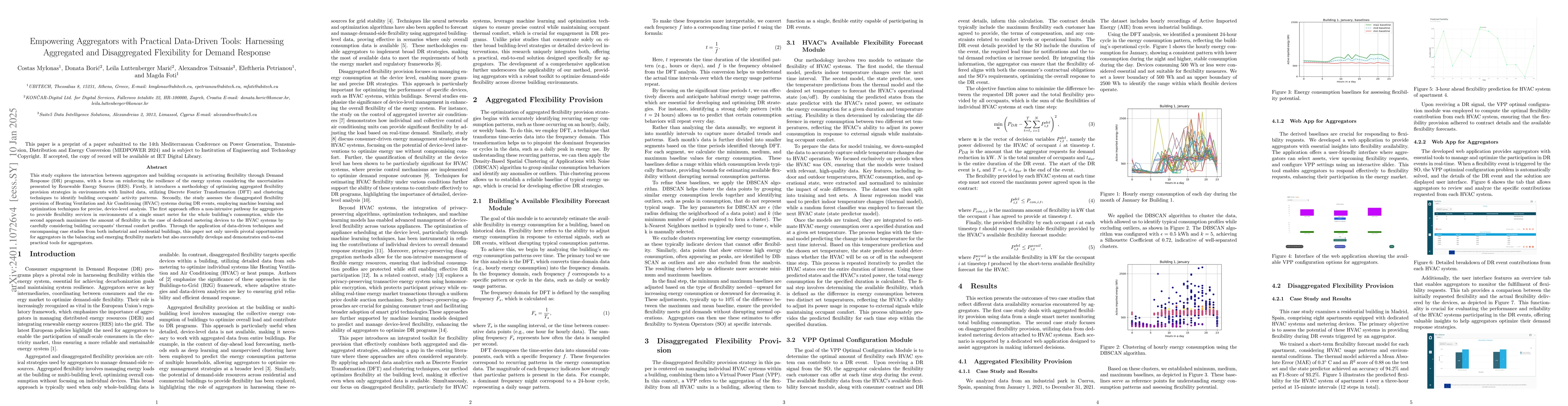 Thumbnail for Empowering Aggregators with Practical Data-Driven Tools: Harnessing
  Aggregated and Disaggregated Flexibility for Demand Response