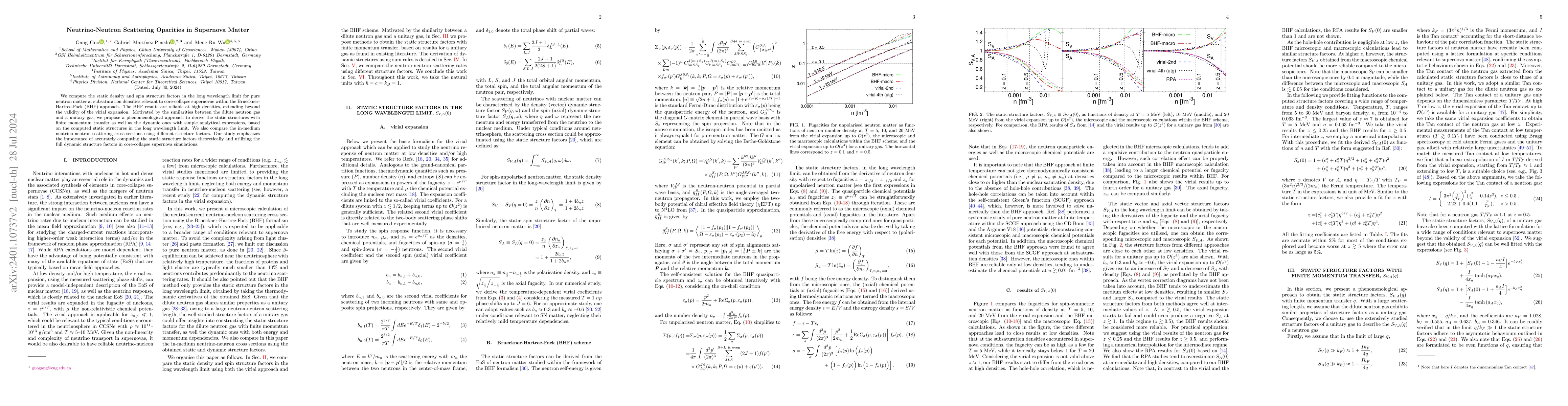 Thumbnail for Neutrino-Neutron Scattering Opacities in Supernova Matter