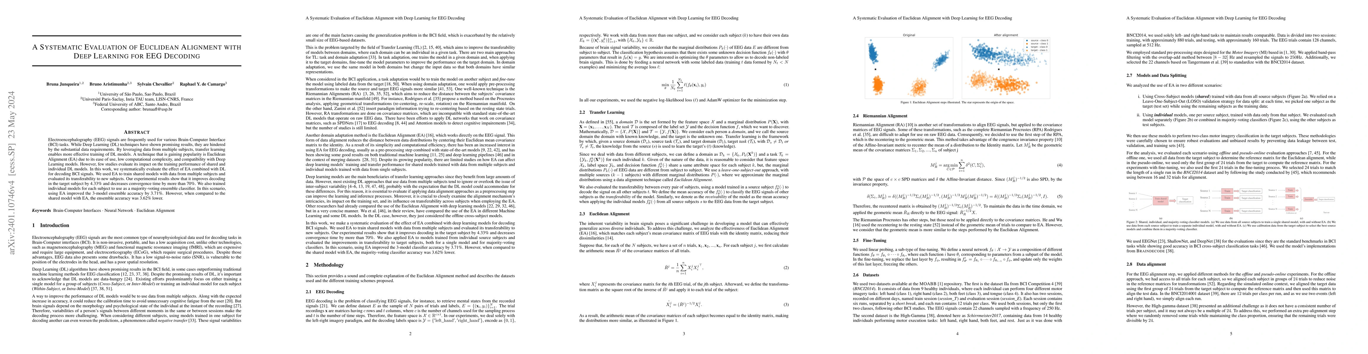 Thumbnail for A Systematic Evaluation of Euclidean Alignment with Deep Learning for
  EEG Decoding