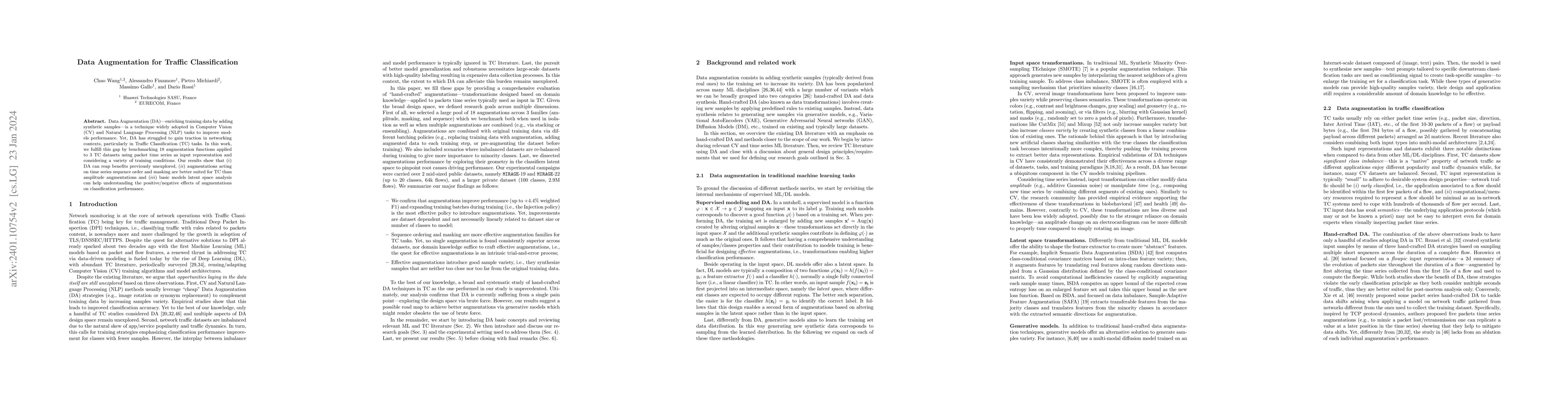 Thumbnail for Data Augmentation for Traffic Classification