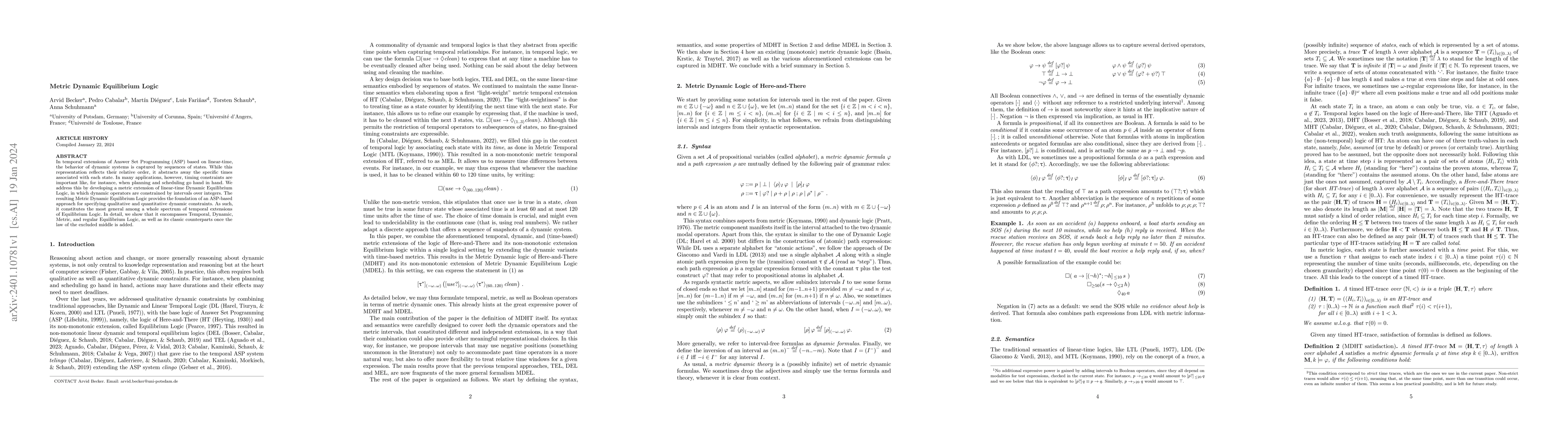 Thumbnail for Metric Dynamic Equilibrium Logic