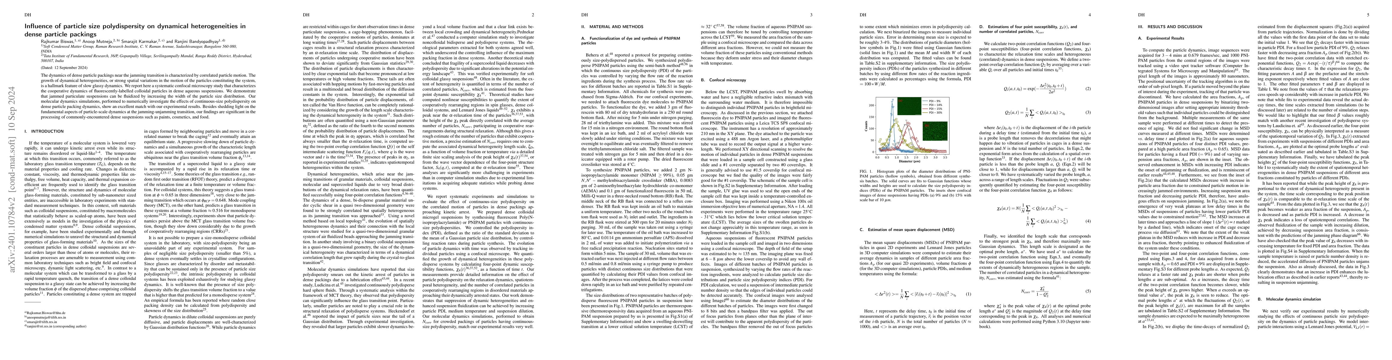 Thumbnail for Influence of particle size polydispersity on dynamical heterogeneities
  in dense particle packings