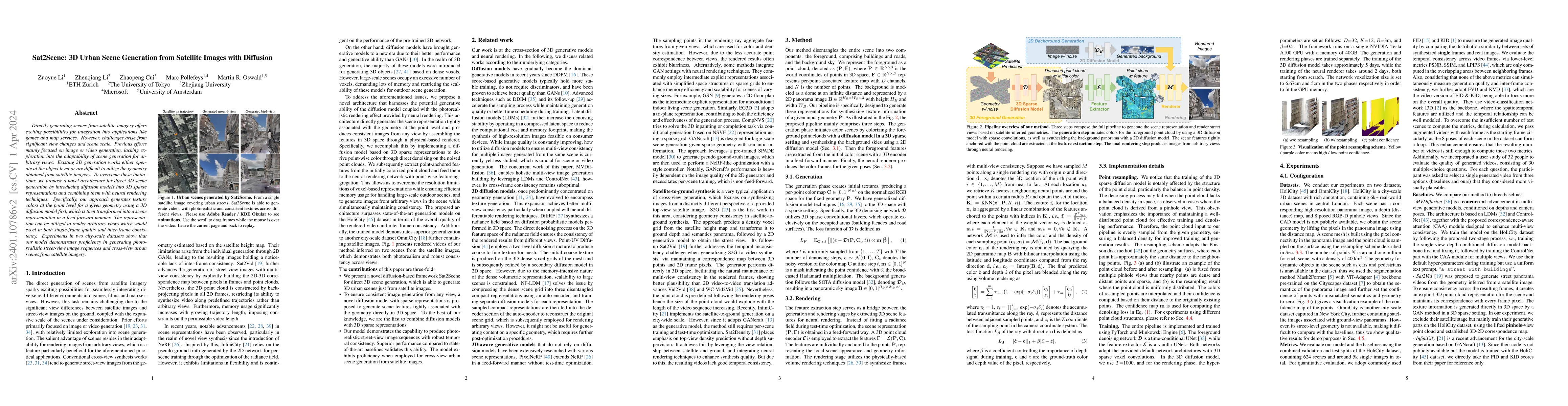 Thumbnail for Sat2Scene: 3D Urban Scene Generation from Satellite Images with
  Diffusion