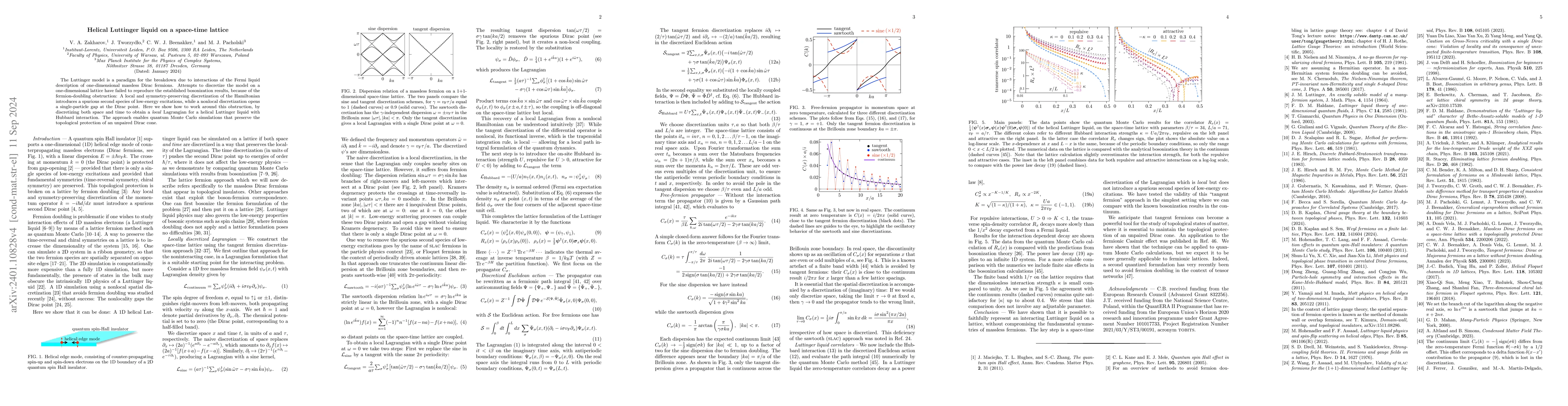 Thumbnail for Helical Luttinger liquid on a space-time lattice