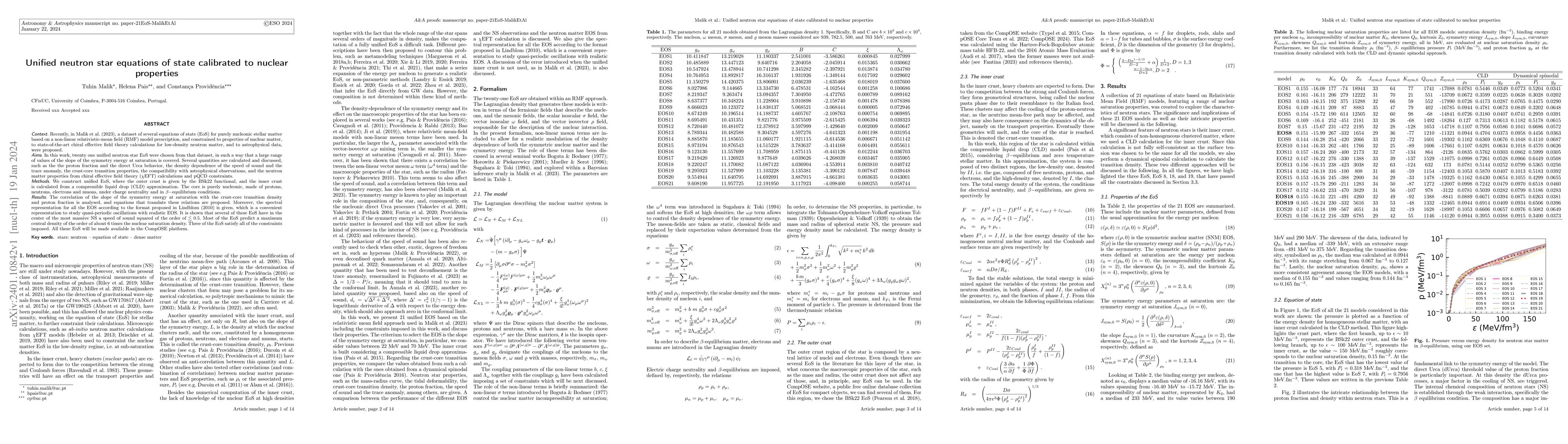 Thumbnail for Unified neutron star equations of state calibrated to nuclear properties