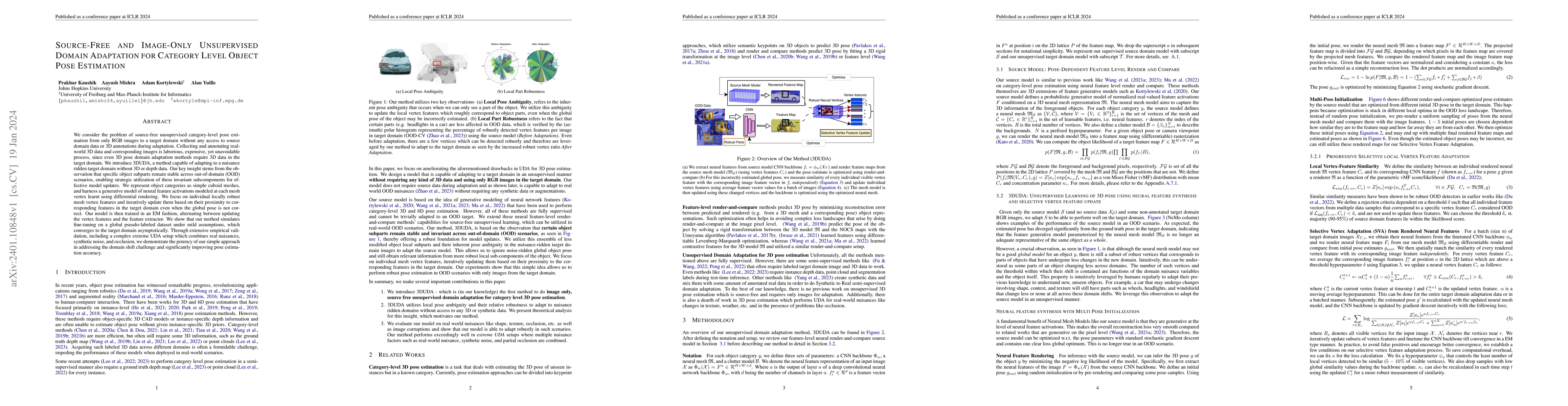 Thumbnail for Source-Free and Image-Only Unsupervised Domain Adaptation for Category
  Level Object Pose Estimation