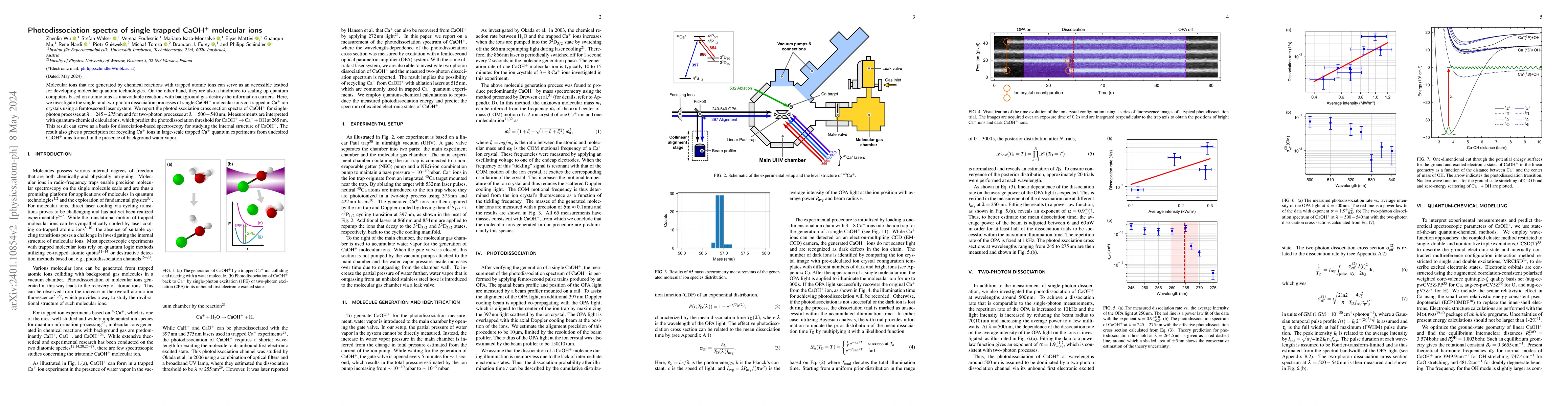 Thumbnail for Photodissociation spectra of single trapped CaOH+ molecular ions