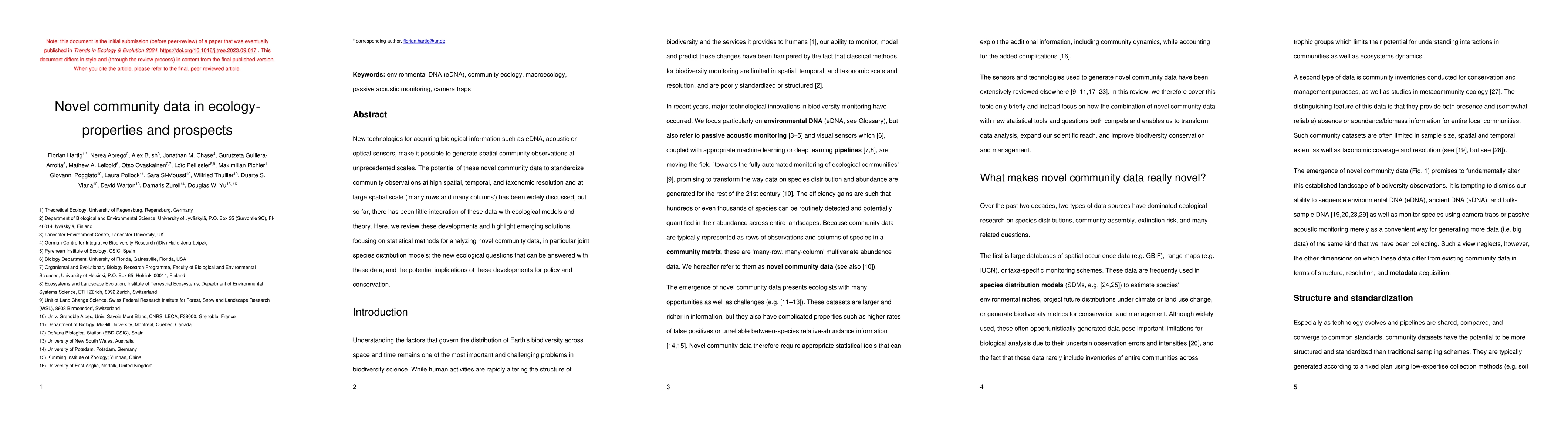 Thumbnail for Novel community data in ecology -- properties and prospects