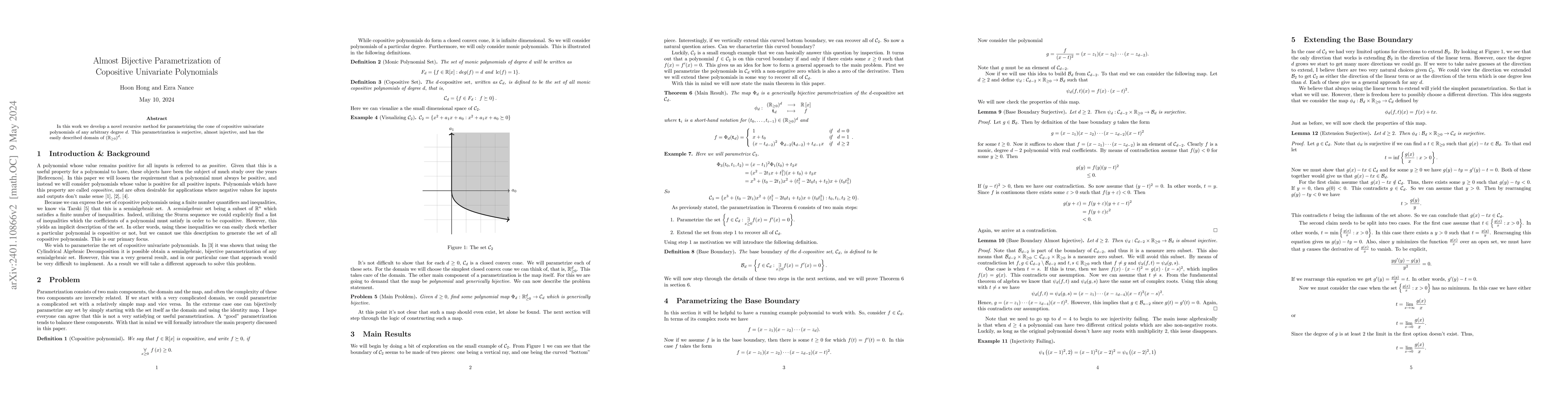 Thumbnail for Almost Bijective Parametrization of Copositive Univariate Polynomials