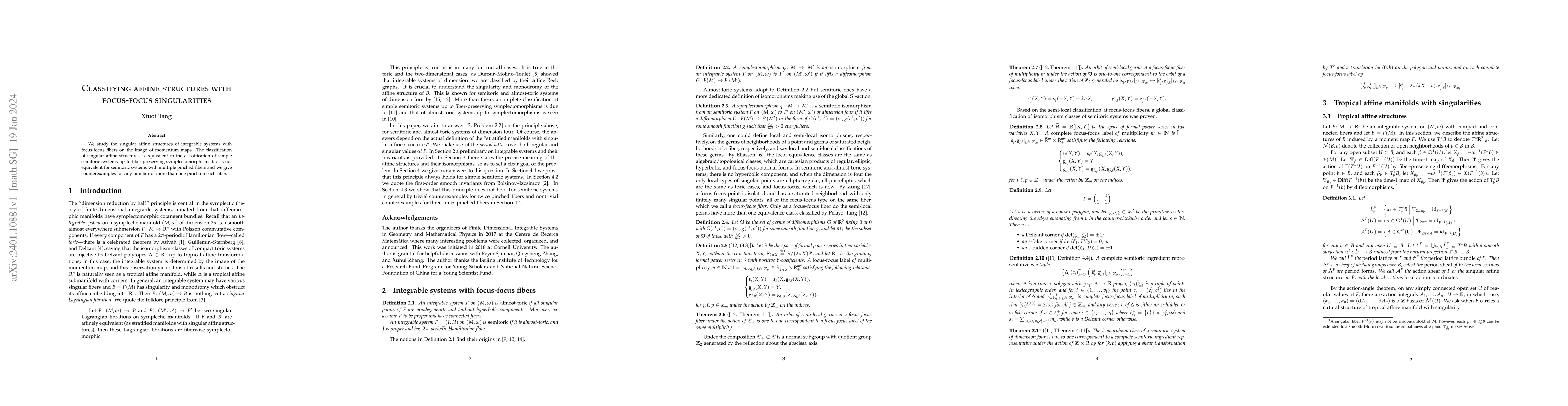 Thumbnail for Classifying affine structures with focus-focus singularities