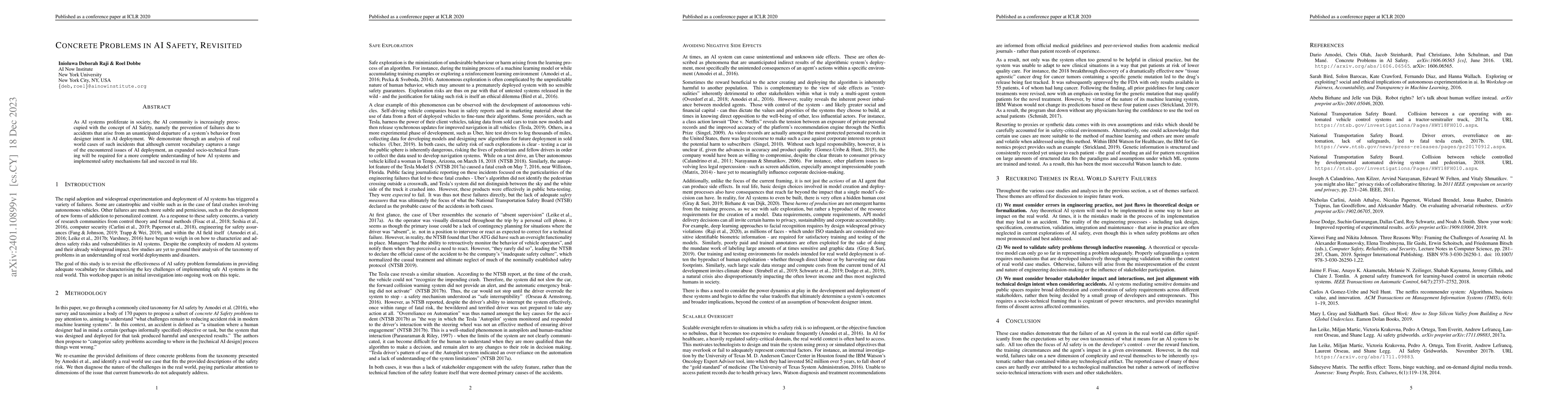 Thumbnail for Concrete Problems in AI Safety, Revisited