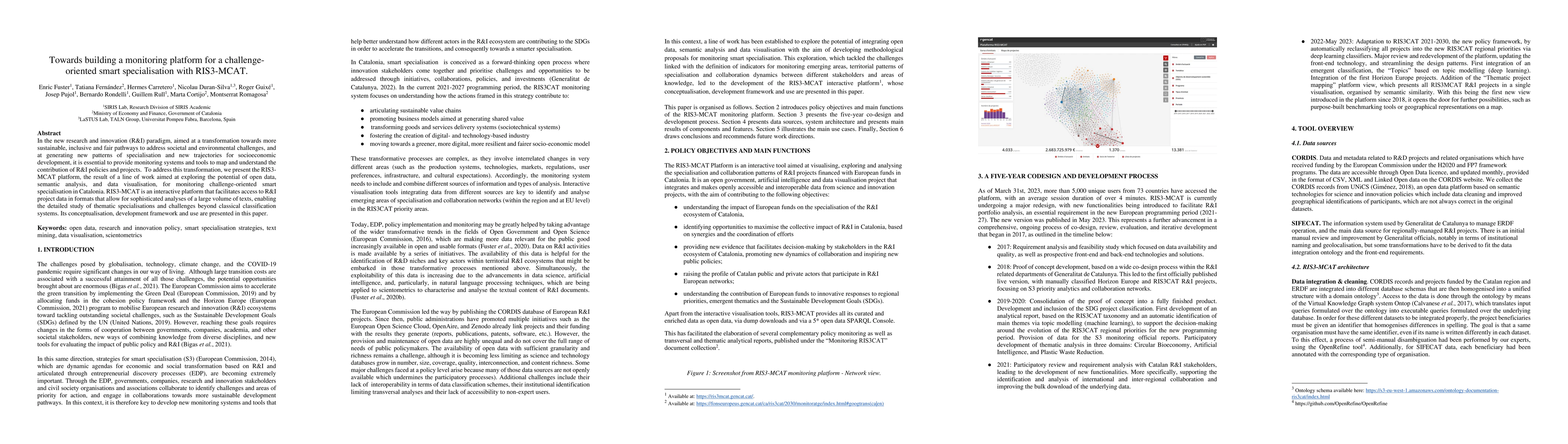 Thumbnail for Towards building a monitoring platform for a challenge-oriented smart
  specialisation with RIS3-MCAT