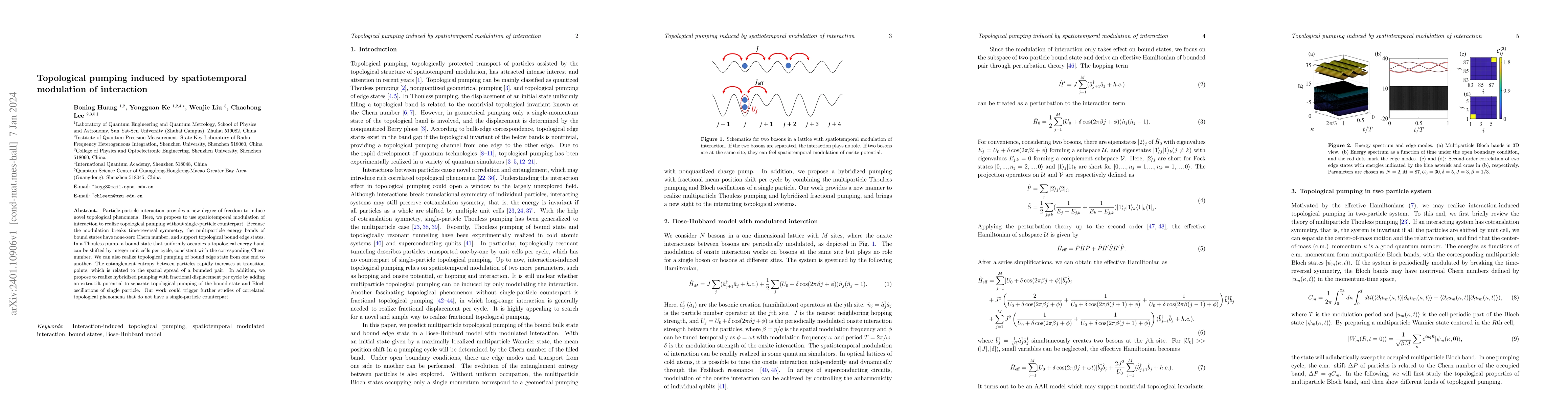 Thumbnail for Topological pumping induced by spatiotemporal modulation of interaction