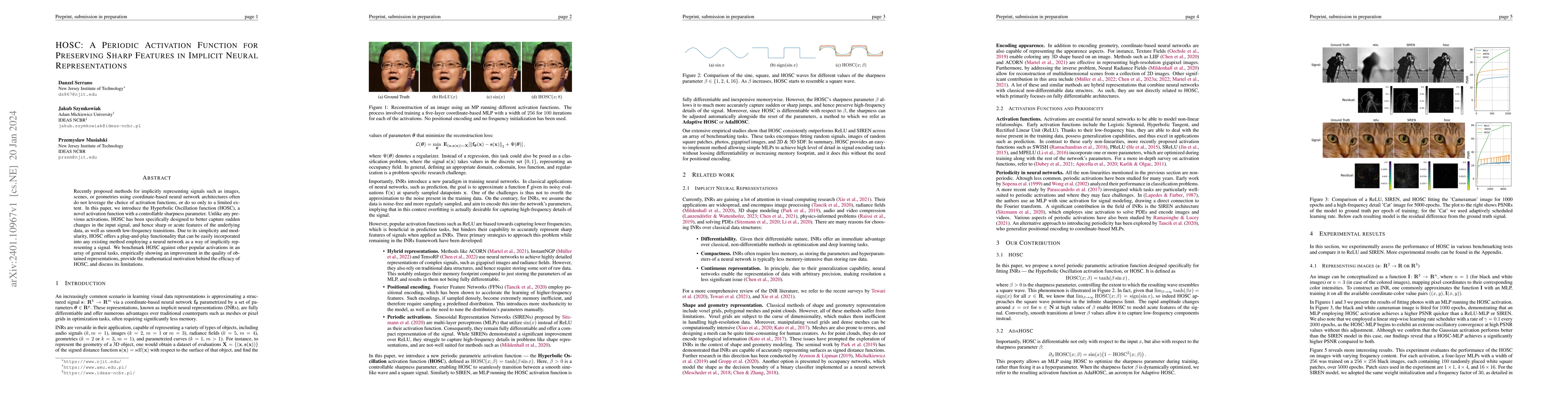 Thumbnail for HOSC: A Periodic Activation Function for Preserving Sharp Features in
  Implicit Neural Representations