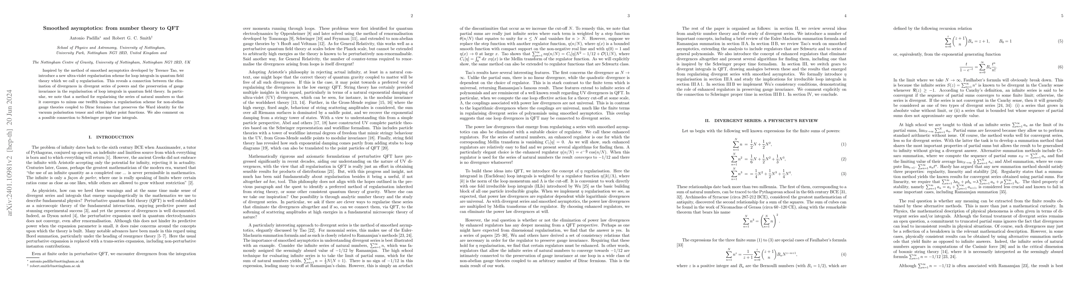 Thumbnail for Smoothed asymptotics: from number theory to QFT