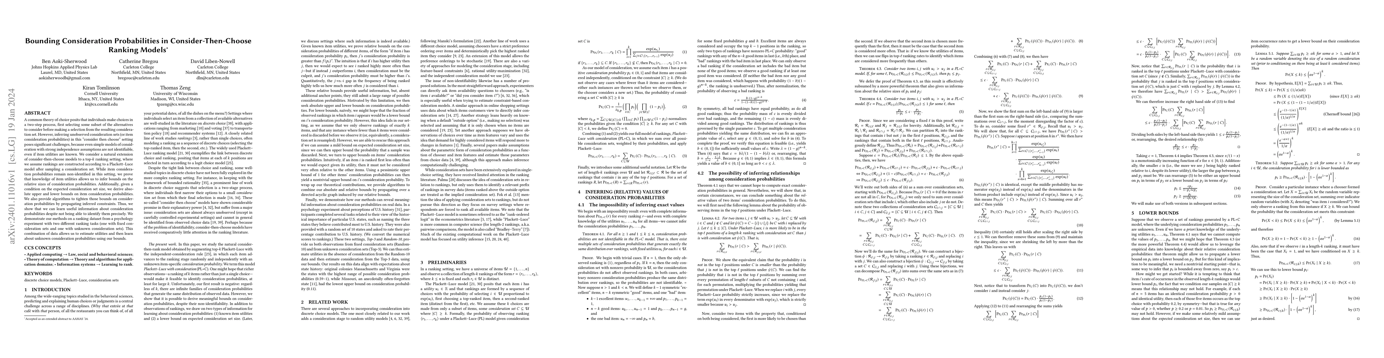 Thumbnail for Bounding Consideration Probabilities in Consider-Then-Choose Ranking
  Models
