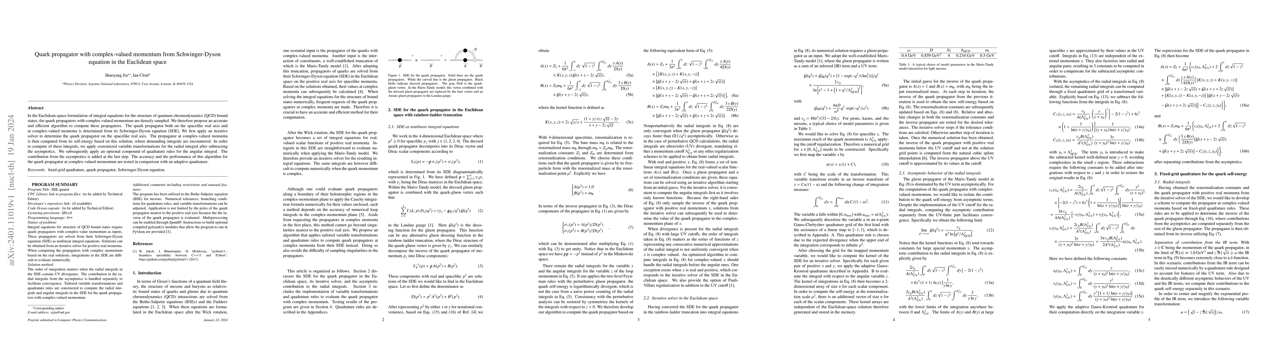 Thumbnail for Quark propagator with complex-valued momentum from Schwinger-Dyson
  equation in the Euclidean space